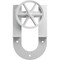 Ekena Millwork Premium Wagon Wheel Horseshoe Roller Hanger w/ Bolts for Barn Door for 1 3/4" Doors, Rocket White GB60014R2WRW - alternate 2